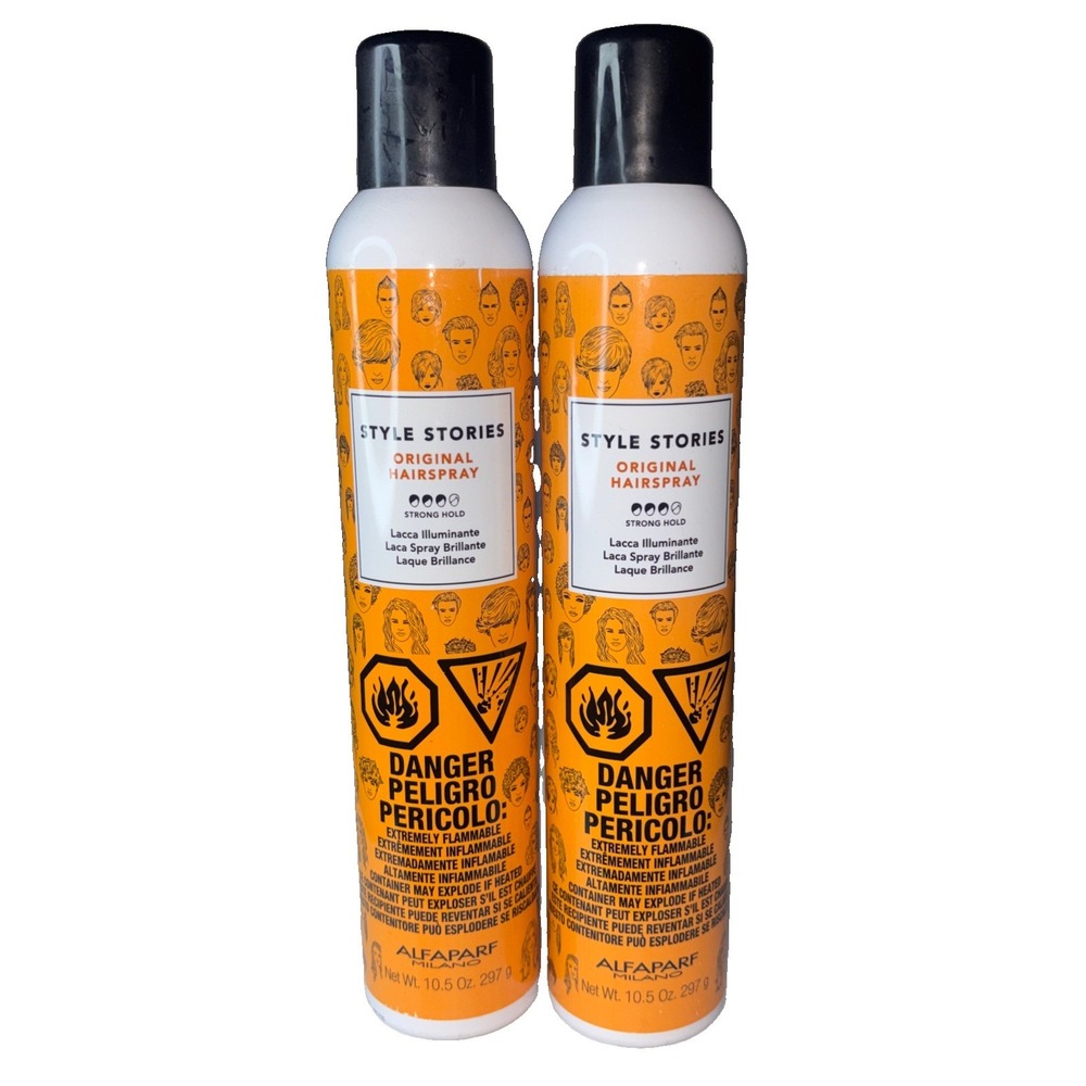 2 PACK Alfaparf Style Stories Original Hairspray Strong Hold 300ml / 10.5oz